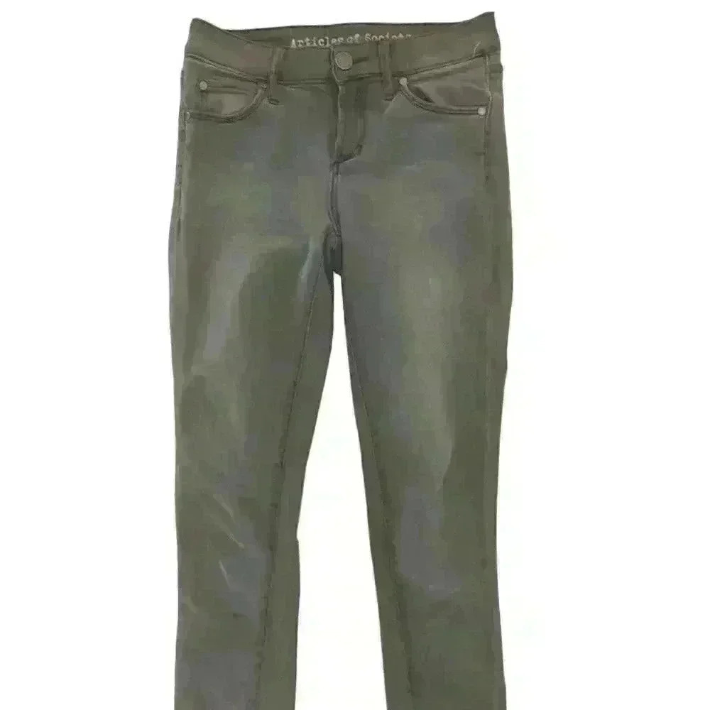 ARTICLES OF SOCIETY gray skinny jeans distressed sz 24 (00) Exc Con